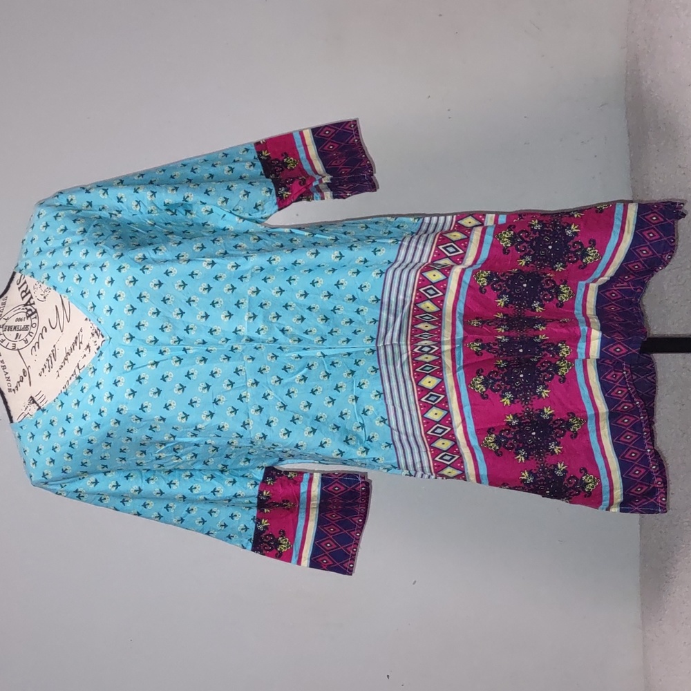 Old Navy Tunic Print Tops 100% Cotton Size L Multicolor